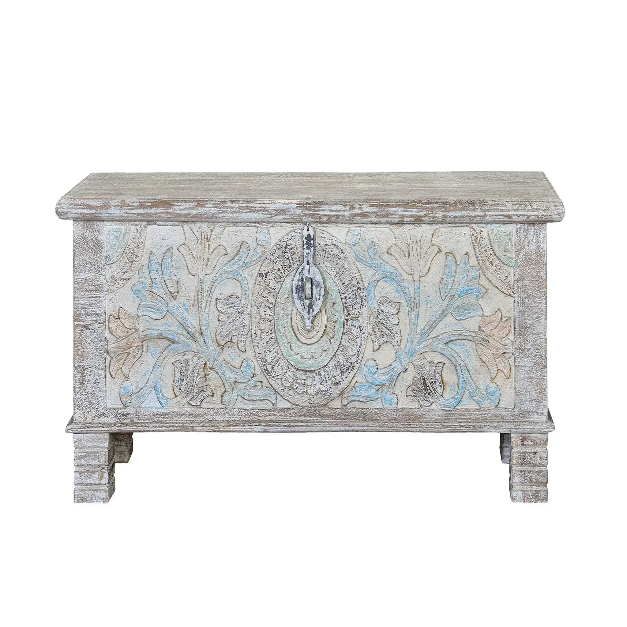 GINER Y COLOMER SL Coffre en bois de manguier 116 cm style rustique ethnique