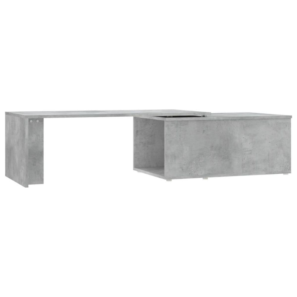 VIDAXL Table basse gris beton 150x50x35 cm bois d'ingenierie