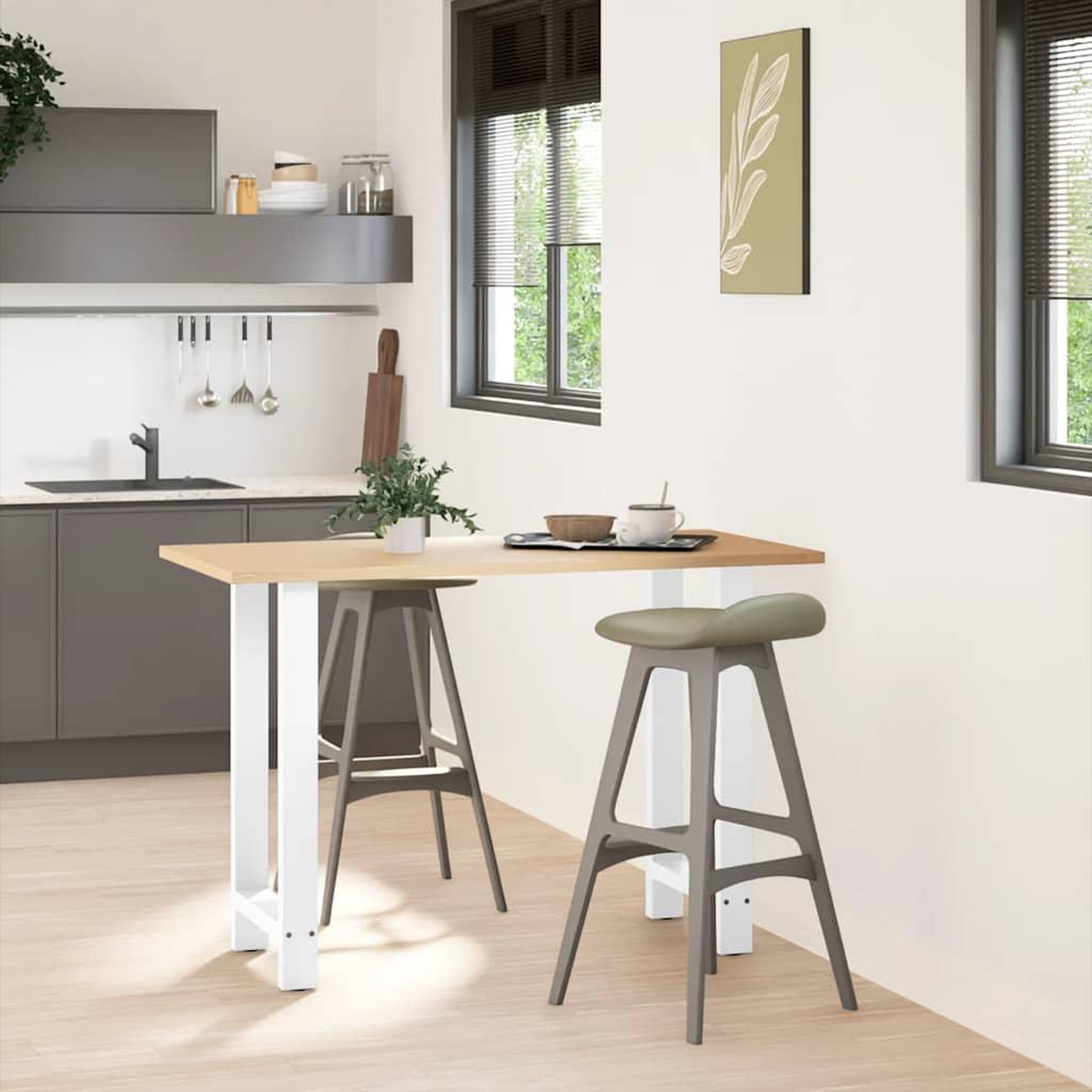 Voir la diapositive 2 : VIDAXL Pieds de table basse blanc 2 pcs 40x(90-91) cm acier