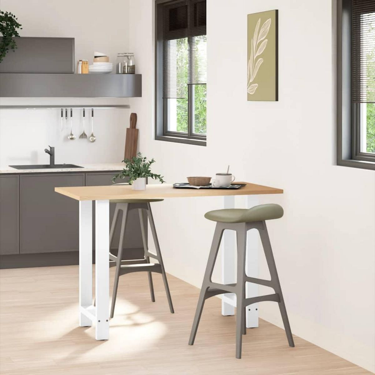 VIDAXL Pieds de table basse blanc 2 pcs 40x(90-91) cm acier