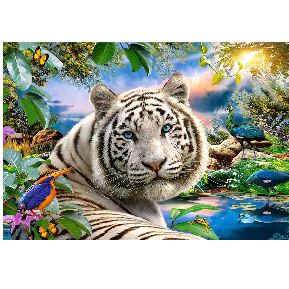 Puzzle 500 pièces Famille de tigres