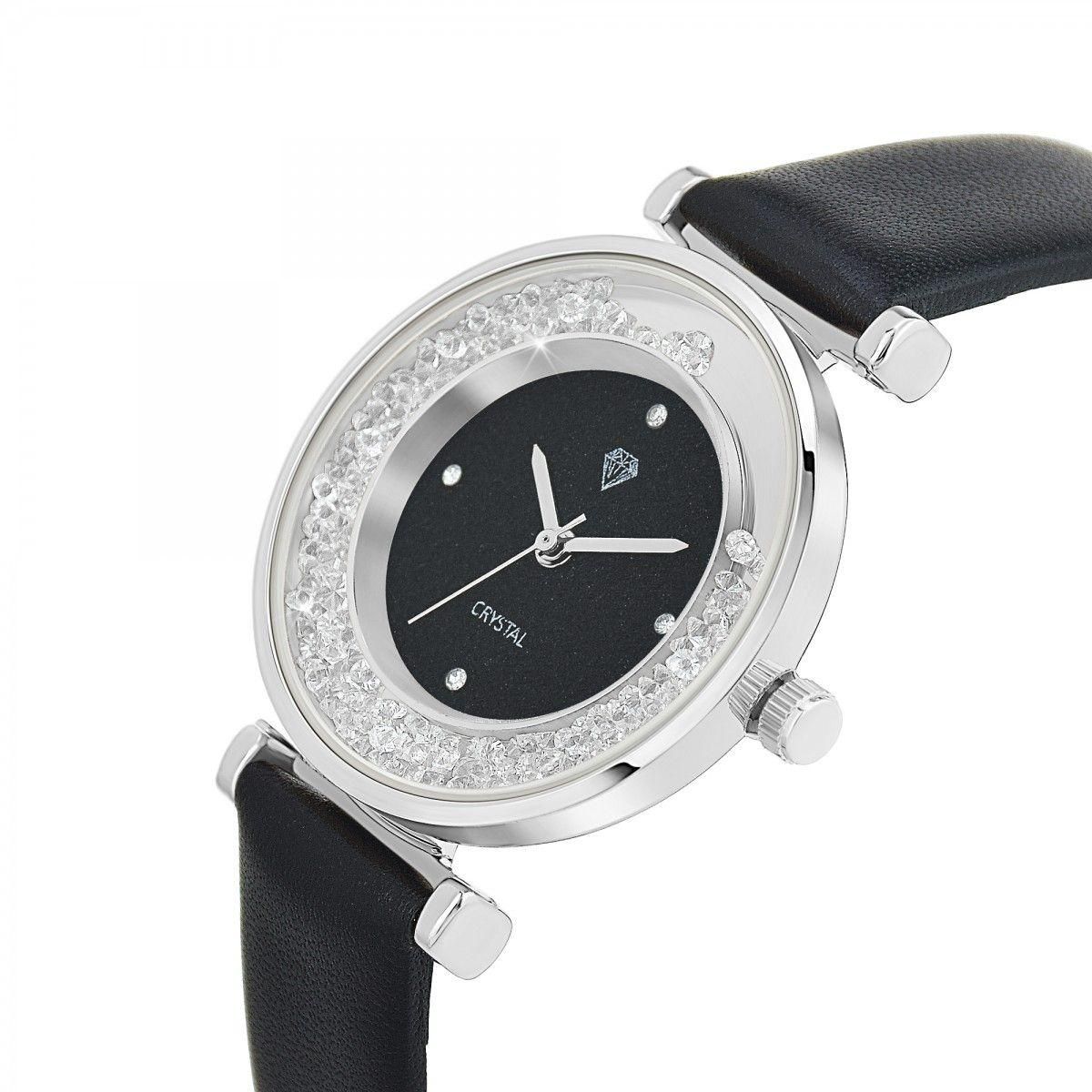 SC CRYSTAL Montre Helèna élégante ornée de Cristaux scintillants