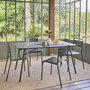 Voir la diapositive 3 : SWEEEK Table de jardin pliante métal 6 places, Amelia 141,2 x 80 x 72,5cm