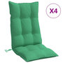Voir la diapositive 2 : VIDAXL Coussins de chaise a dossier haut lot de 4 vert tissu oxford