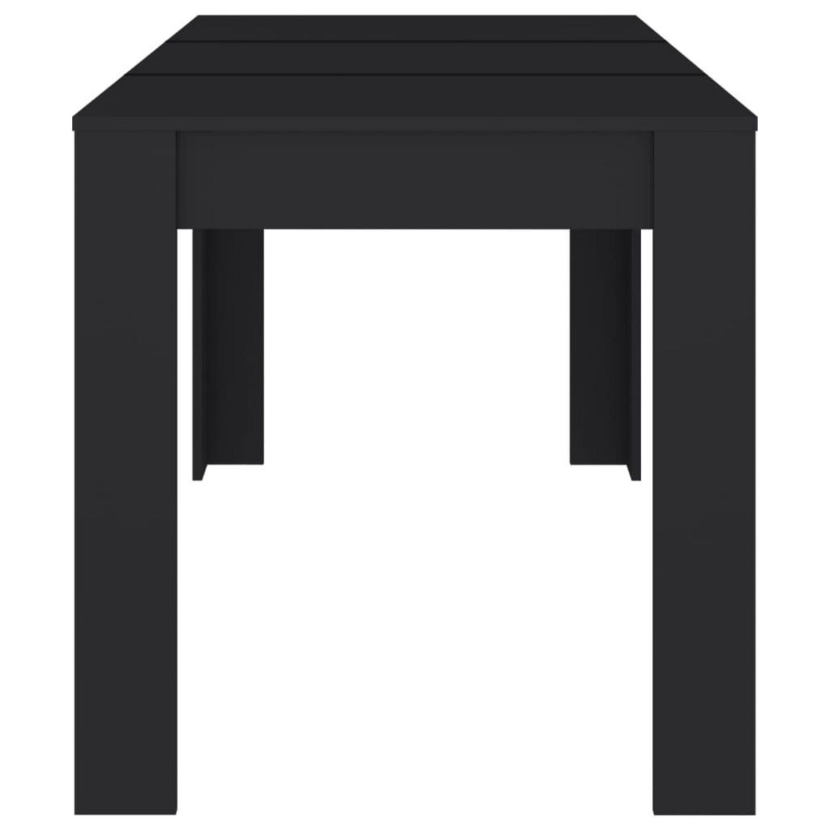 VIDAXL Table de salle a manger Noir 140x74,5x76 cm Agglomere