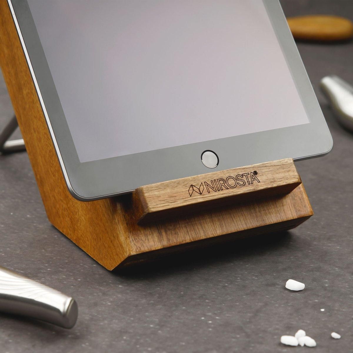 NIROSTA Bloc pour 7 couteaux avec support pour tablettes Nirosta