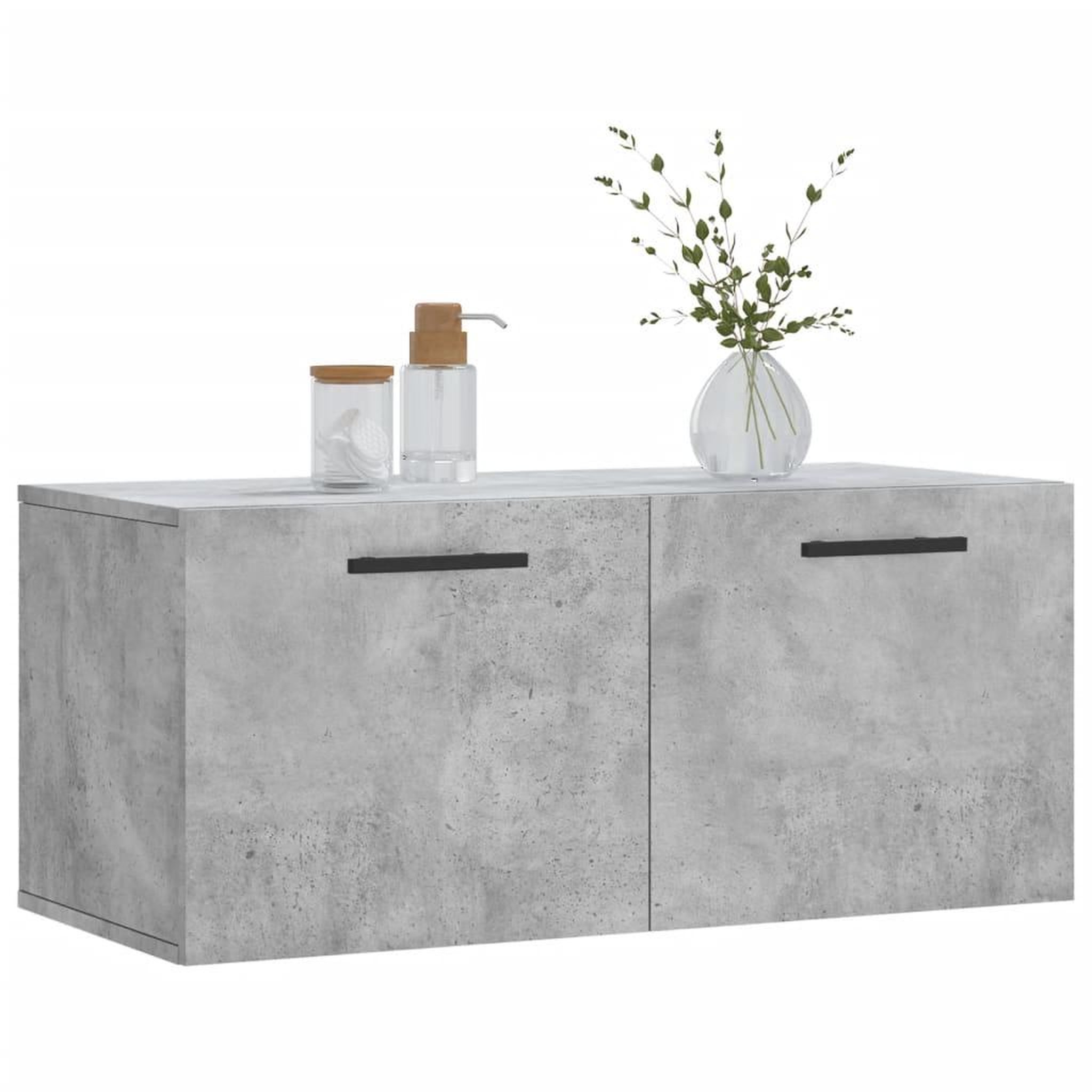 Voir la diapositive 3 : VIDAXL Armoire murale gris beton 80x36,5x35 cm bois d'ingenierie