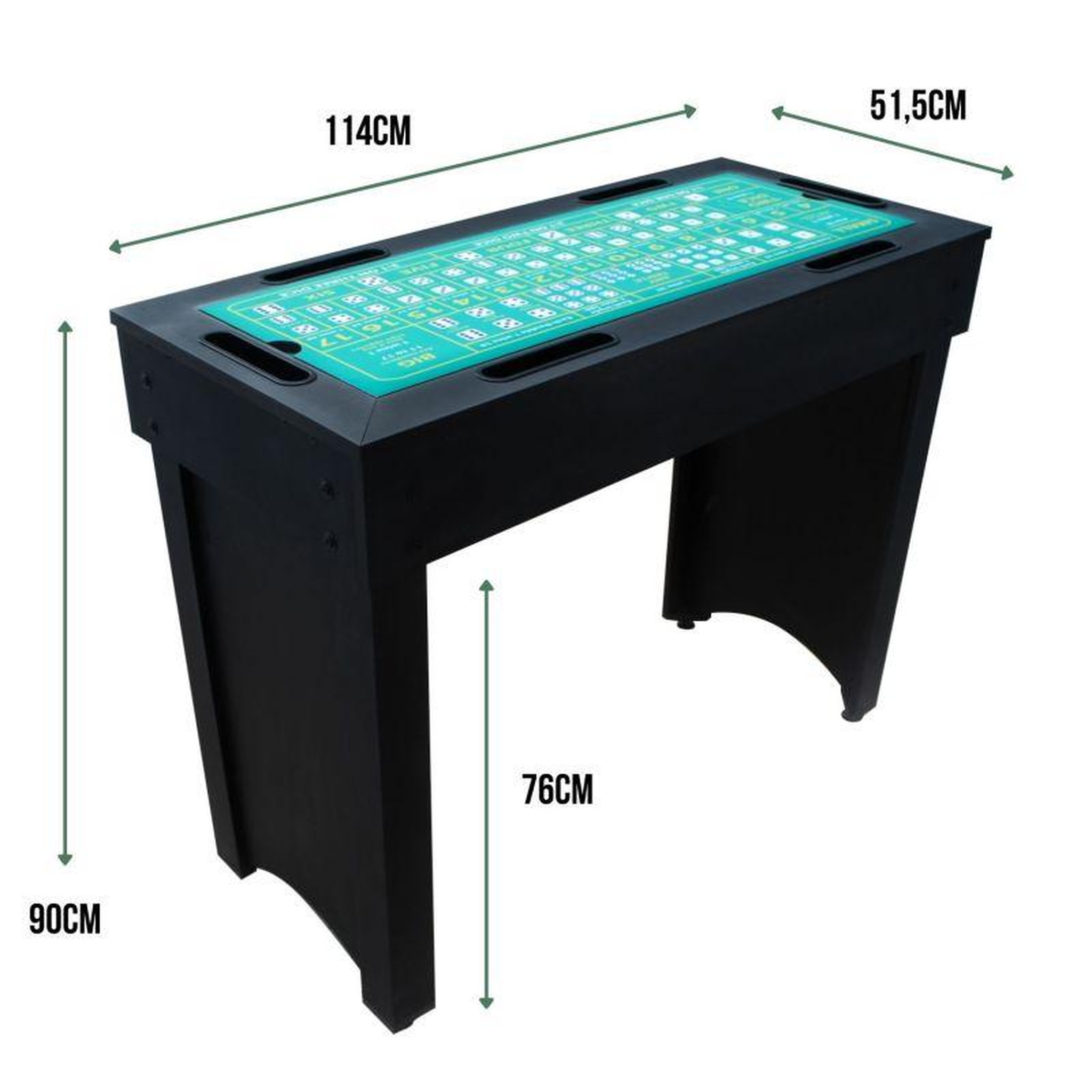 Voir la diapositive 4 : SOKKER Table de casino 6 en 1- 114 x 51.5 x 90 cm-LuckyVegas