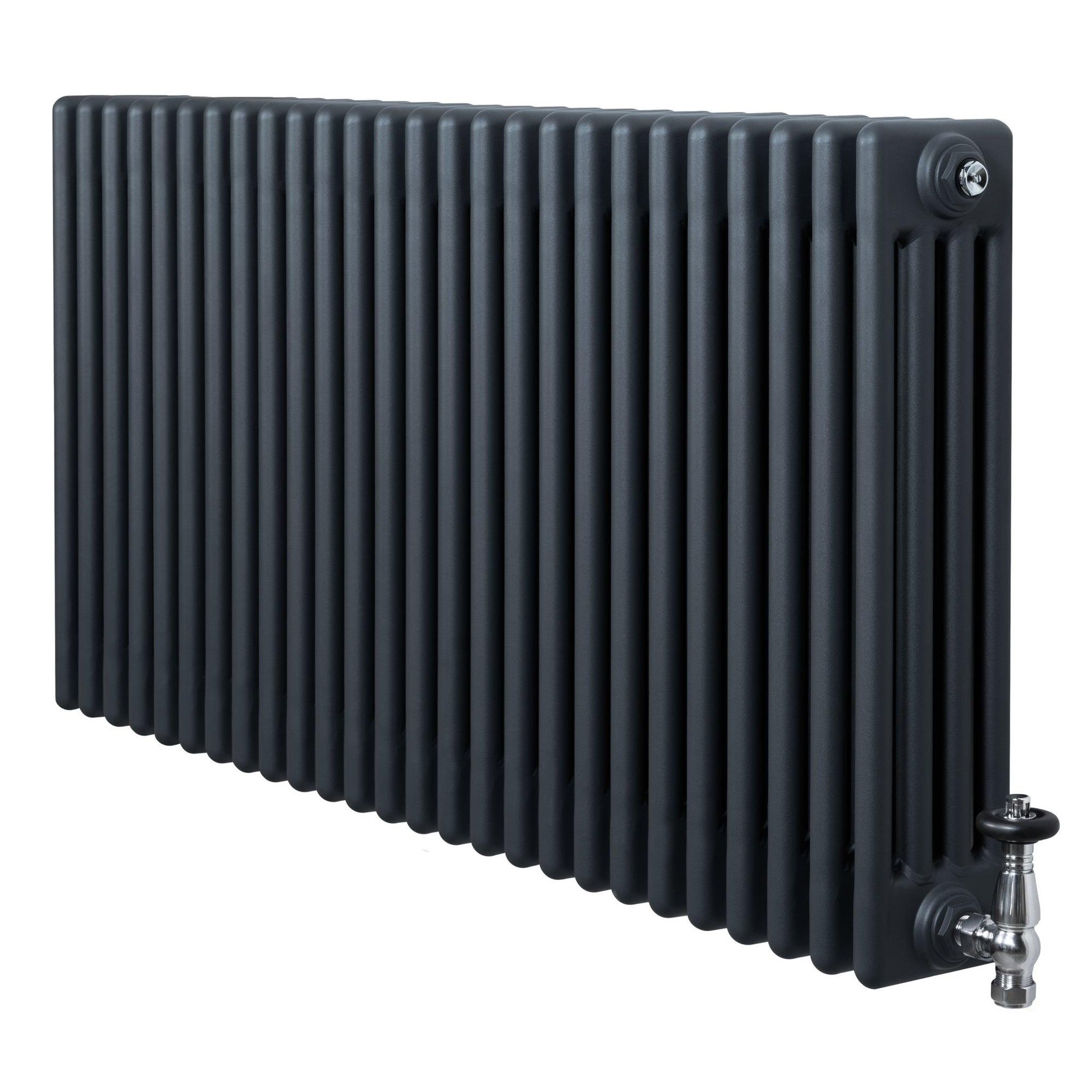 Voir la diapositive 1 : MONSTERSHOP Radiateur traditionnel à 4 colonnes & vannes - 600 x 1190 mm