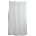 TOILINUX Voilage brodé avec anneaux noirs ANGELINA - 140 x 240 cm - Blanc