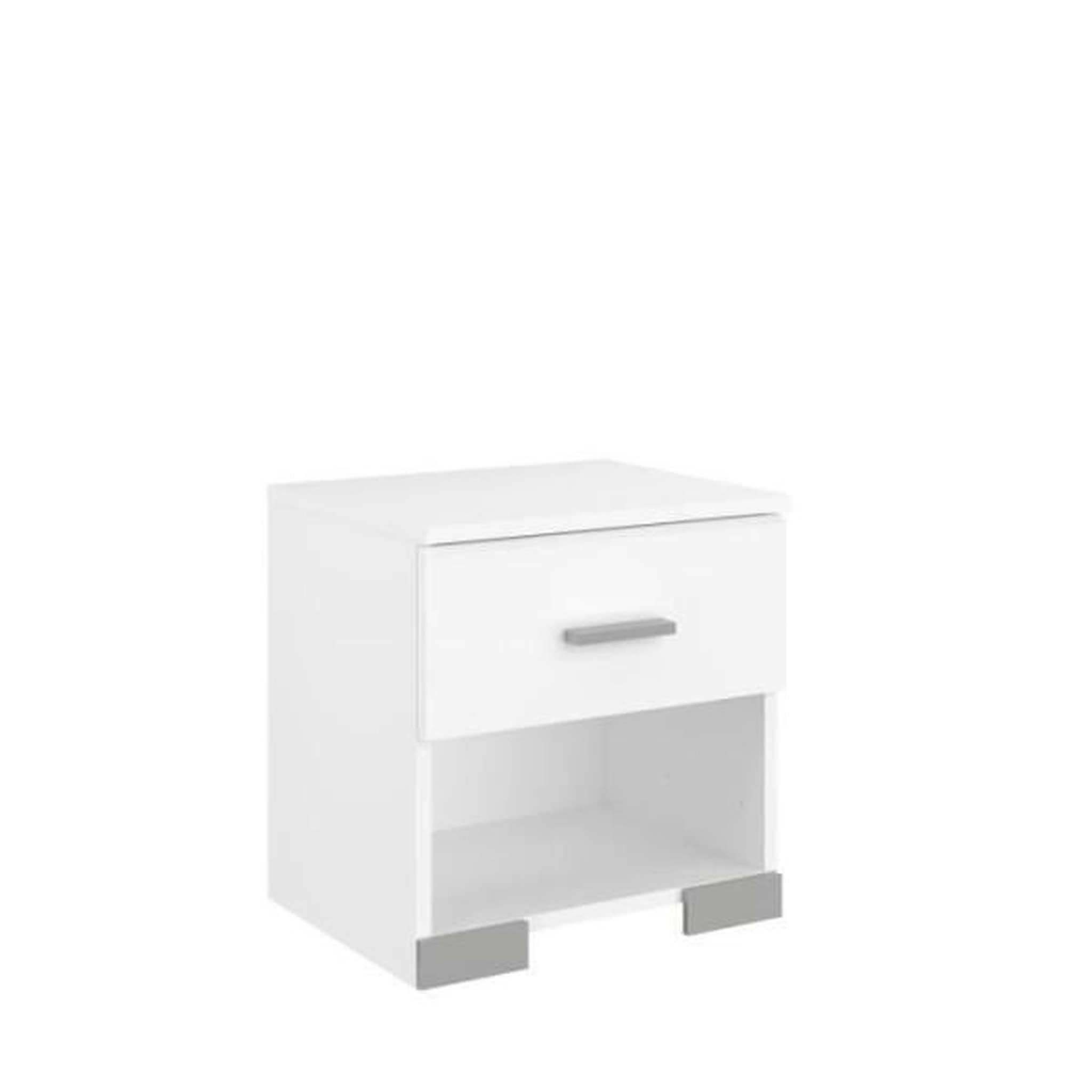 Voir la diapositive 5 : PARISOT Chambre complete BOSTON : Lit adulte 140x190 + Commode + 2 Chevets - Décor blanc - Fabriqué en France