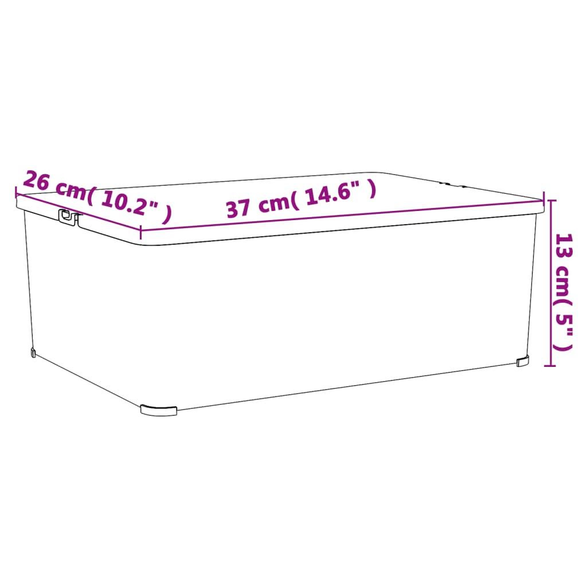Voir la diapositive 6 : VIDAXL Boîtes de rangement en plastique 6 pcs 10 L empilables