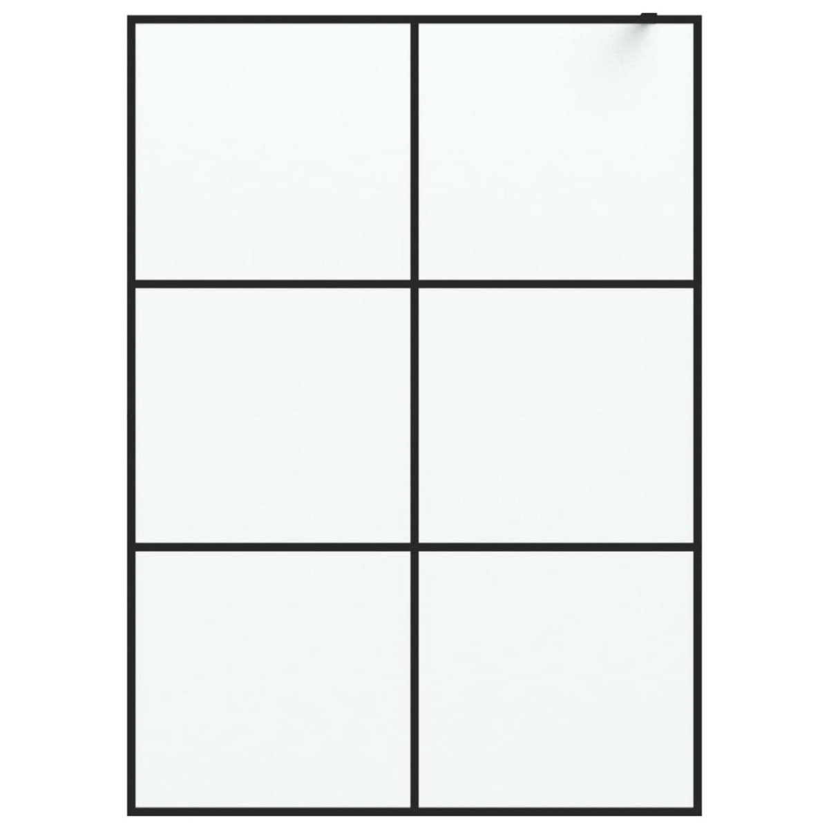 VIDAXL Paroi de douche Noir 140x195 cm Verre ESG depoli