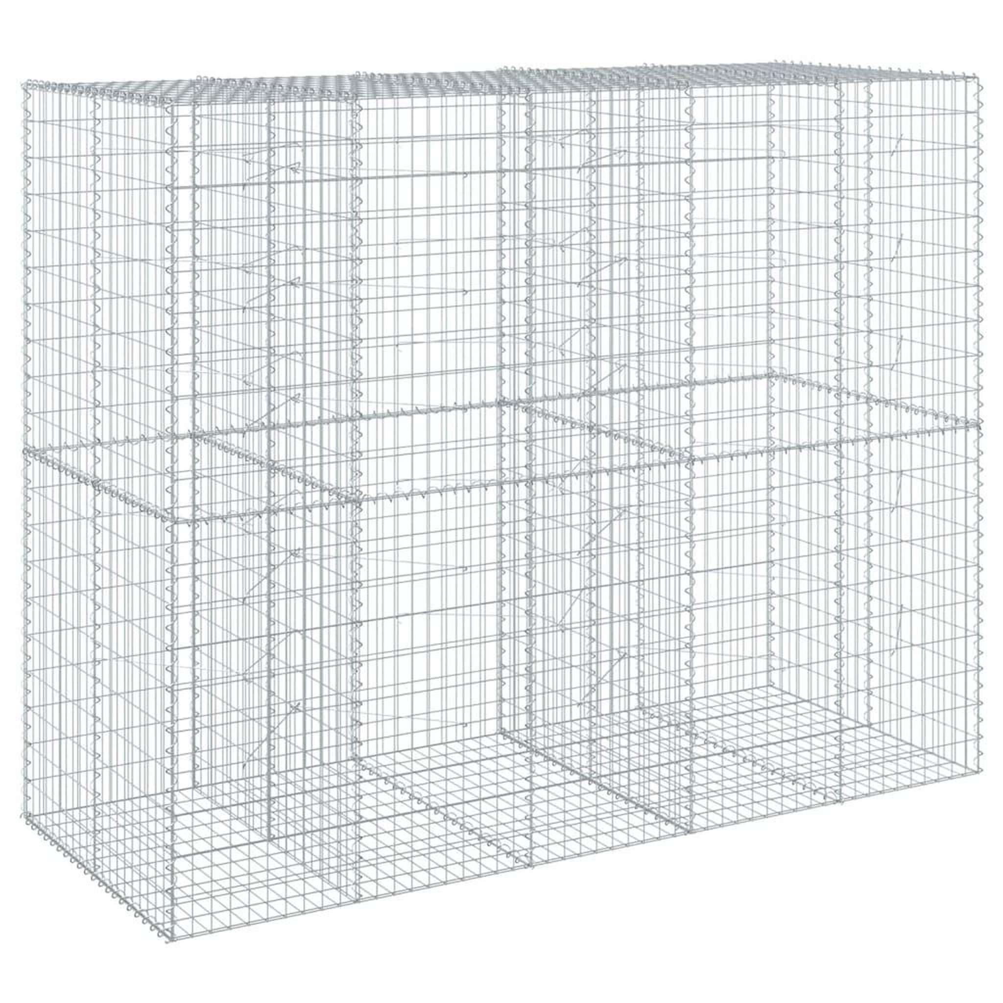 Voir la diapositive 5 : VIDAXL Panier gabion avec couvercle 250x100x200 cm fer galvanise