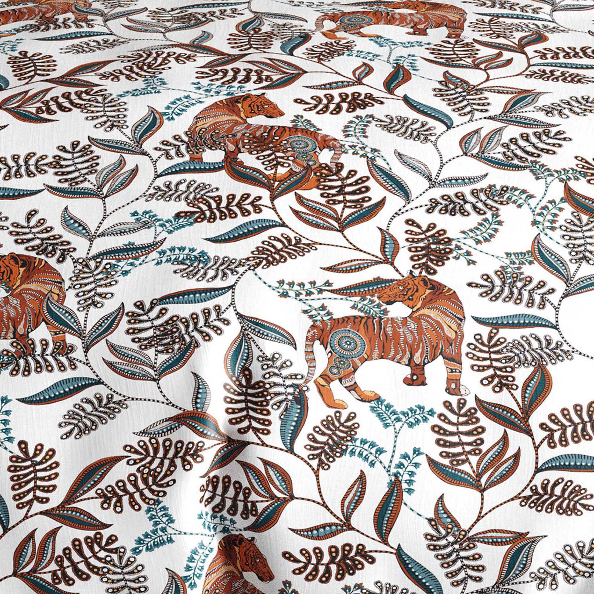 Voir la diapositive 5 : Les Ateliers du Linge Parure housse de couette 100% coton 57fils-savane