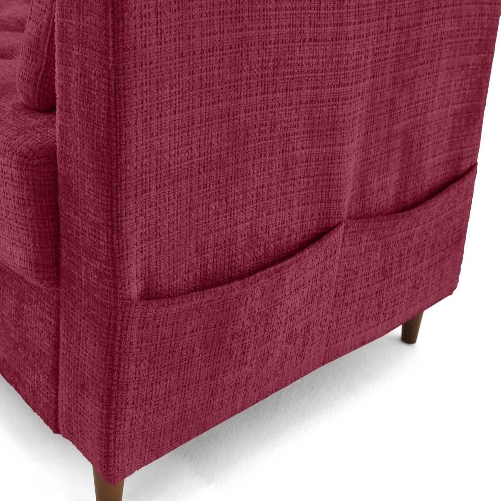 Voir la diapositive 5 : BEST MOBILIER Anna - canapé d'angle gauche 5 places convertible en velours texturé