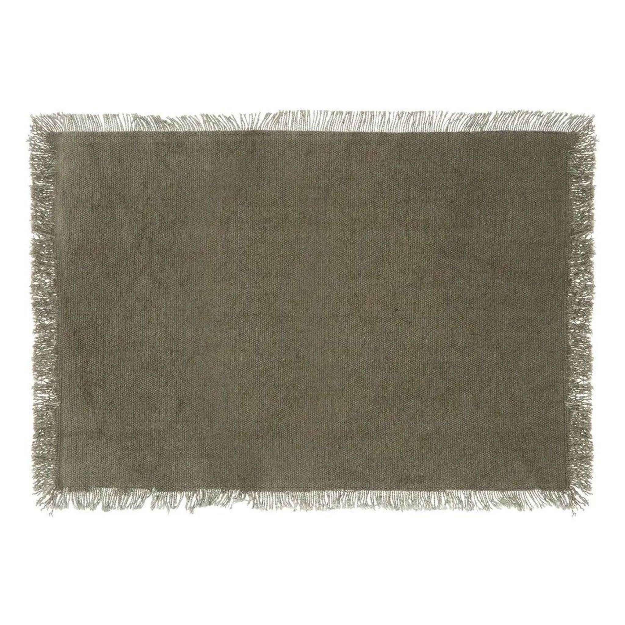 SECRET DE GOURMET Set de table déco  maha  30x45cm vert kaki