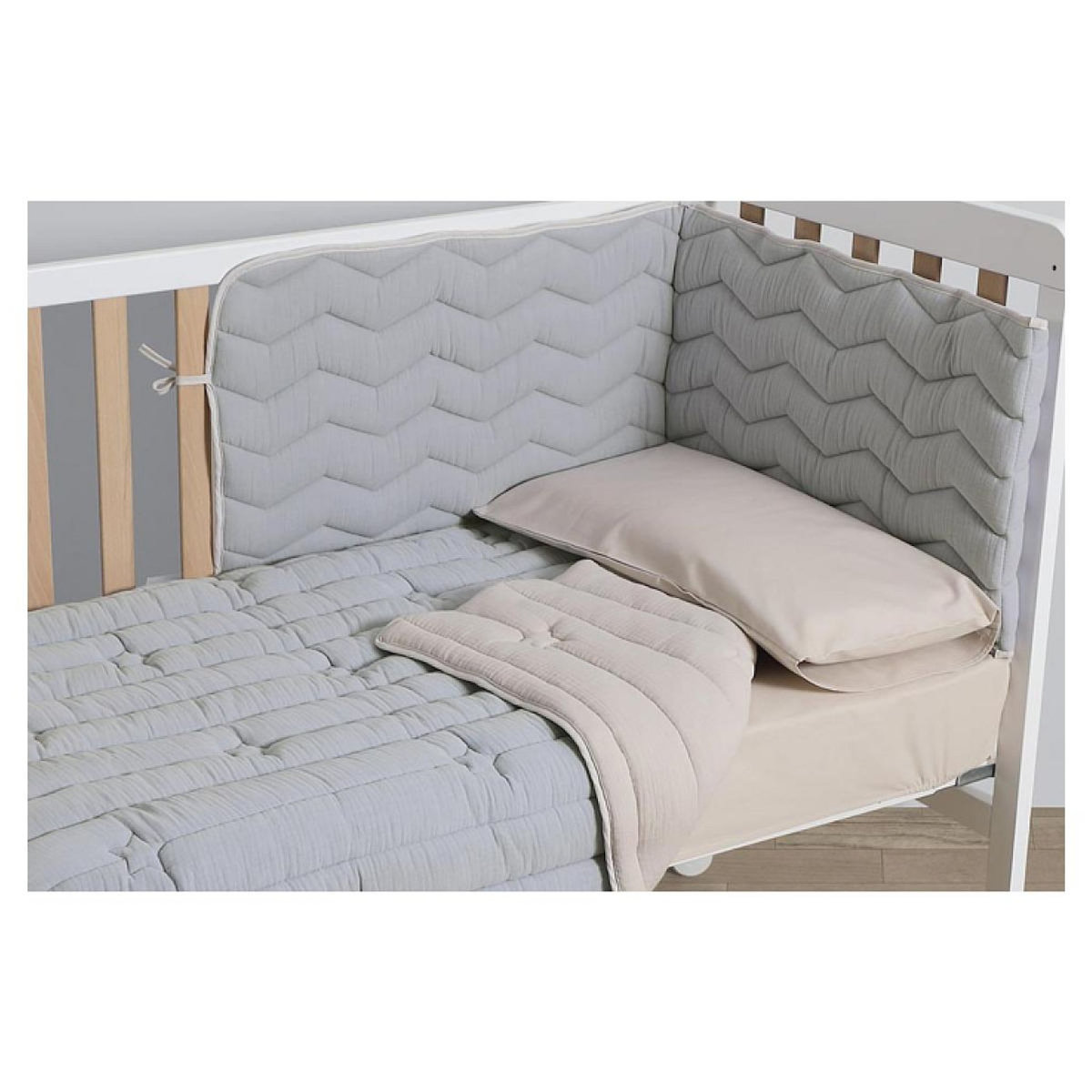MICUNA set de linge Nordique 120x60 cm Bleu