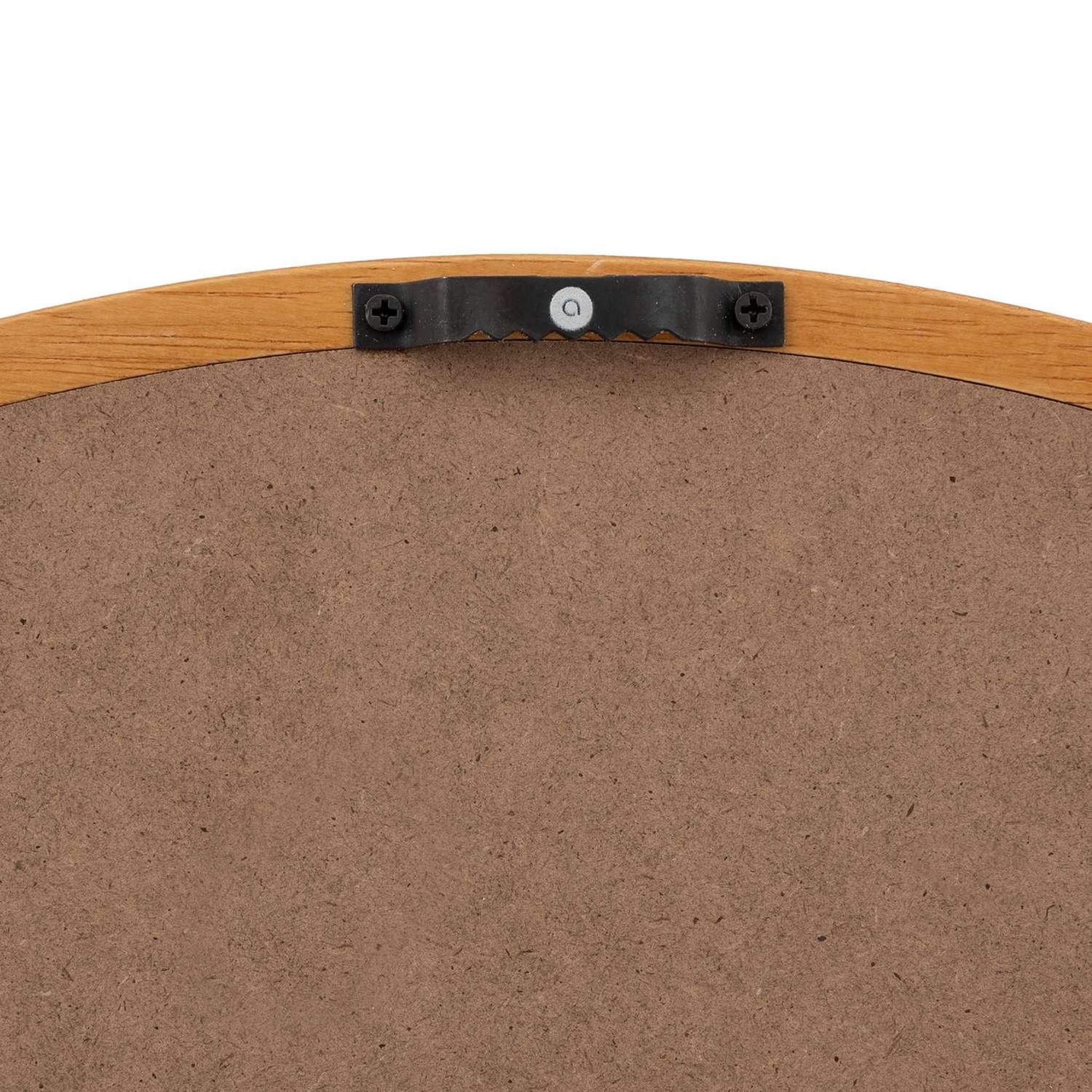 Voir la diapositive 4 : ATMOSPHERA Miroir rond en bois - Diam 55 cm - Marron