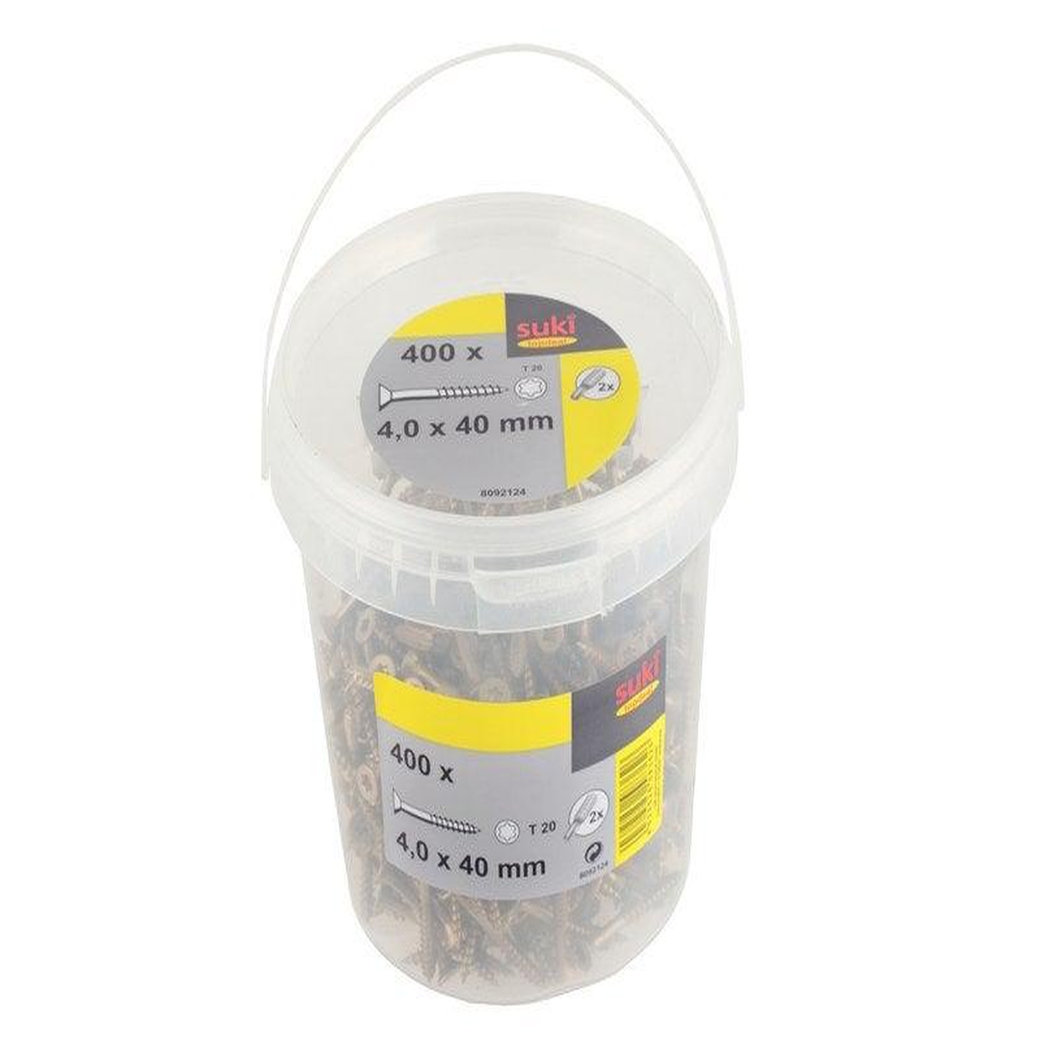 SUKI Seau 400 vis TF TX 4x0.4 mm + embout T20