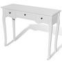 Voir la diapositive 2 : VIDAXL Table de console et coiffeuse avec 3 tiroirs Blanc