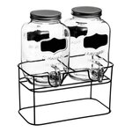 SECRET DE GOURMET Double Distributeur de Boisson  Fresh  8L Transparent