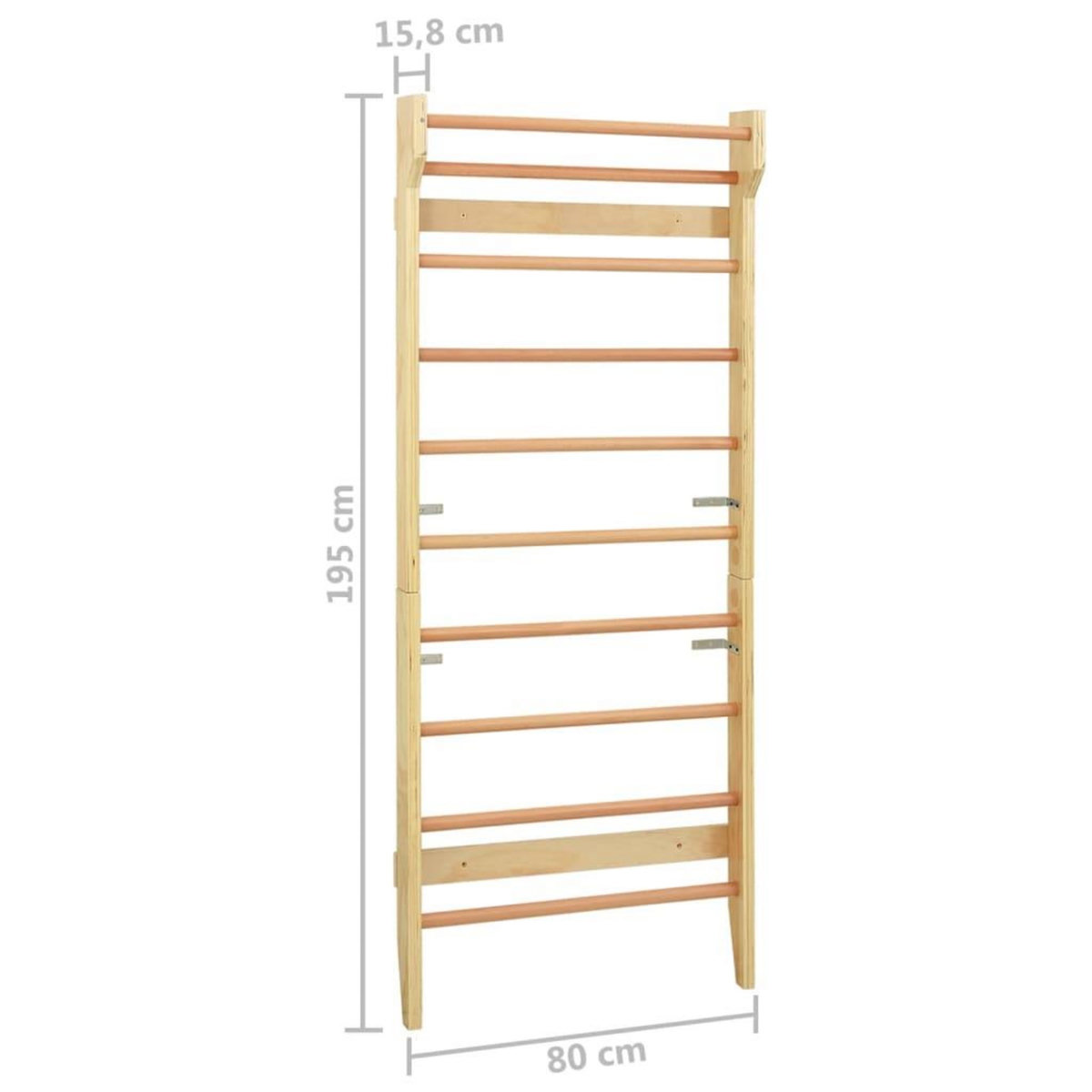 VIDAXL Barre murale 80 x 15,8 x 195 cm Bois