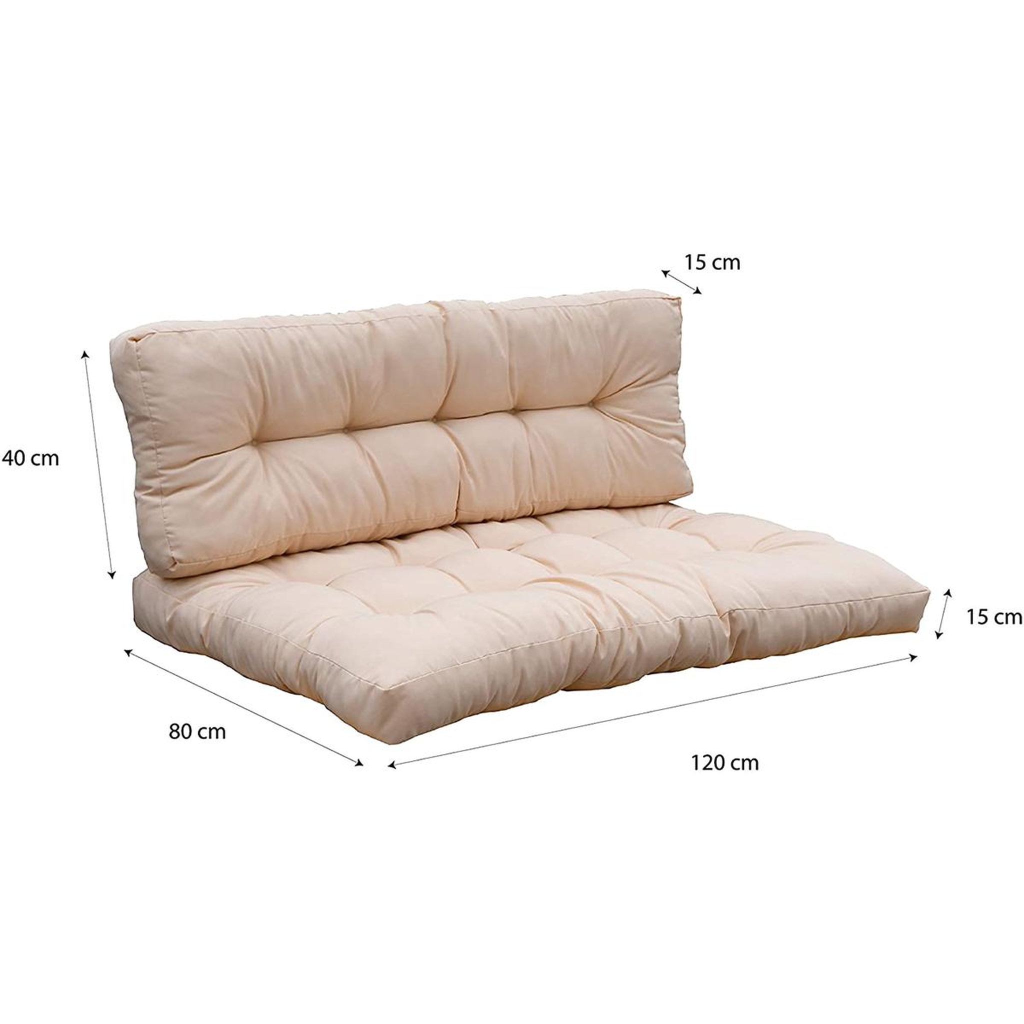 Voir la diapositive 3 : RED DECO Set 2 coussins d'extérieur taupe - RIOUTA