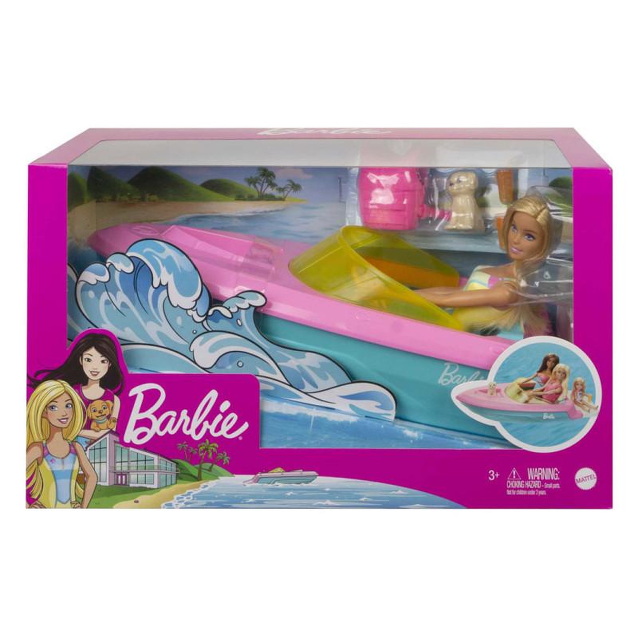 Voir la diapositive 2 : MATTEL Mattel - Barbie Boat and Doll GRG30