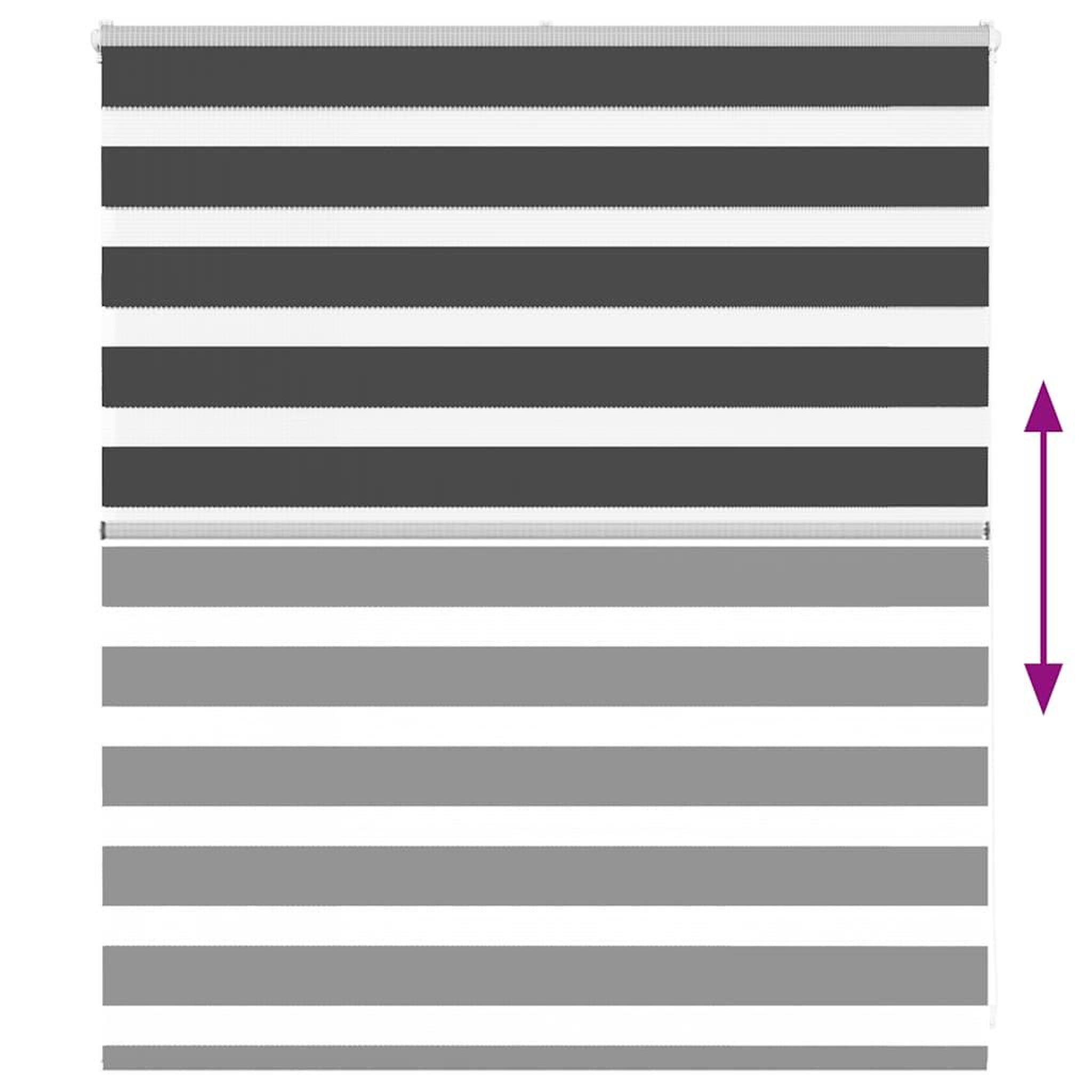 Voir la diapositive 5 : VIDAXL Store zebre noir 125x100 cm largeur du tissu 120,9 cm polyester