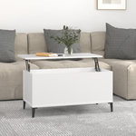 VIDAXL Table basse Blanc 90x44,5x45 cm Bois d'ingenierie