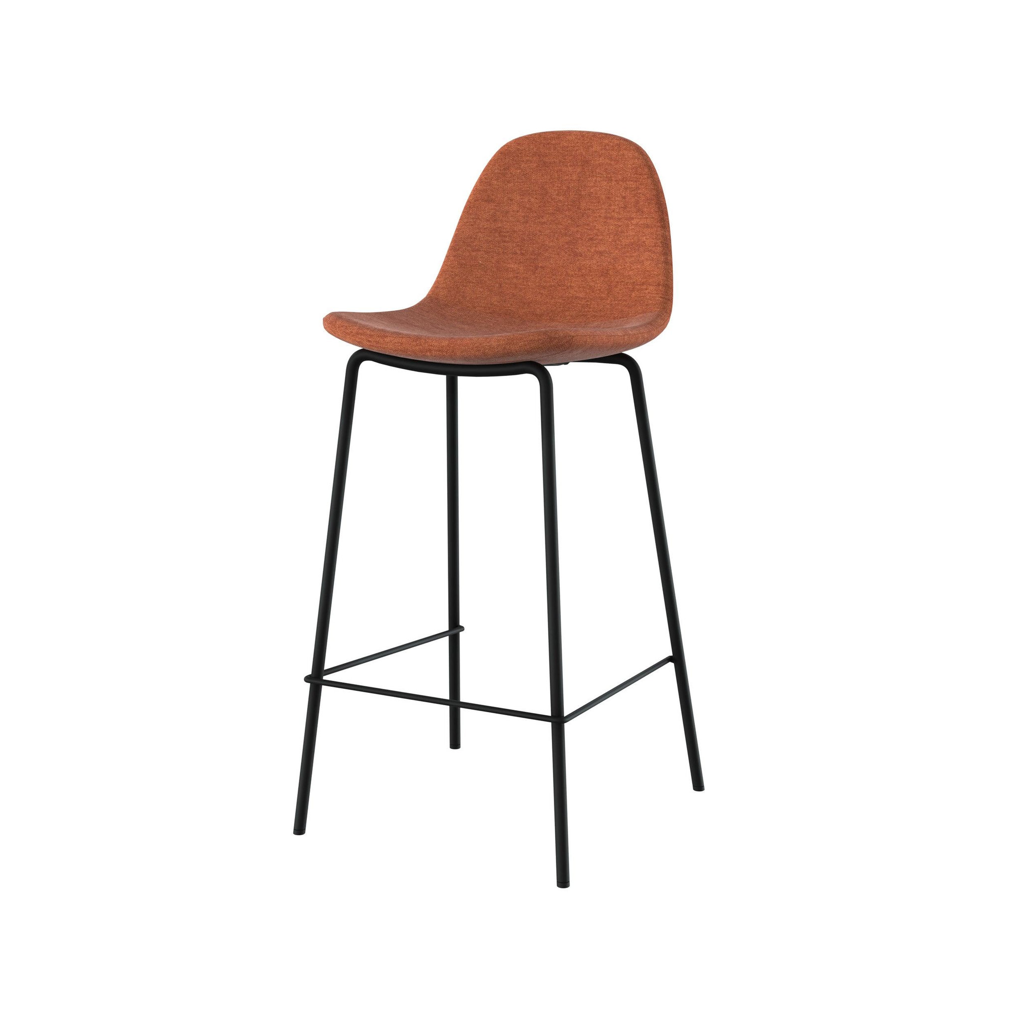 Voir la diapositive 6 : MAISON PAVANE Lot de 2 chaises pour îlot central en tissu terracotta 65,5 cm-henrik