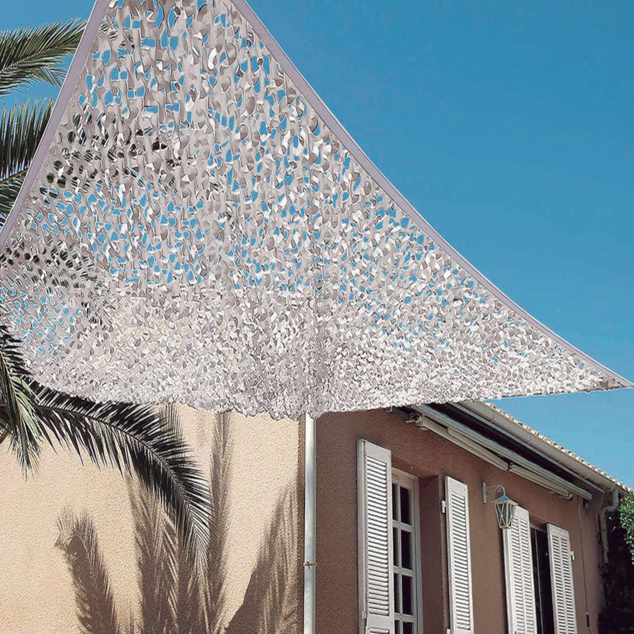 Nortene Filet d'ombrage bicolore sahara blanc et gris - 2,4 x 3 m