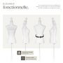 Voir la diapositive 5 : tectake Mannequin de couture torse blanc
