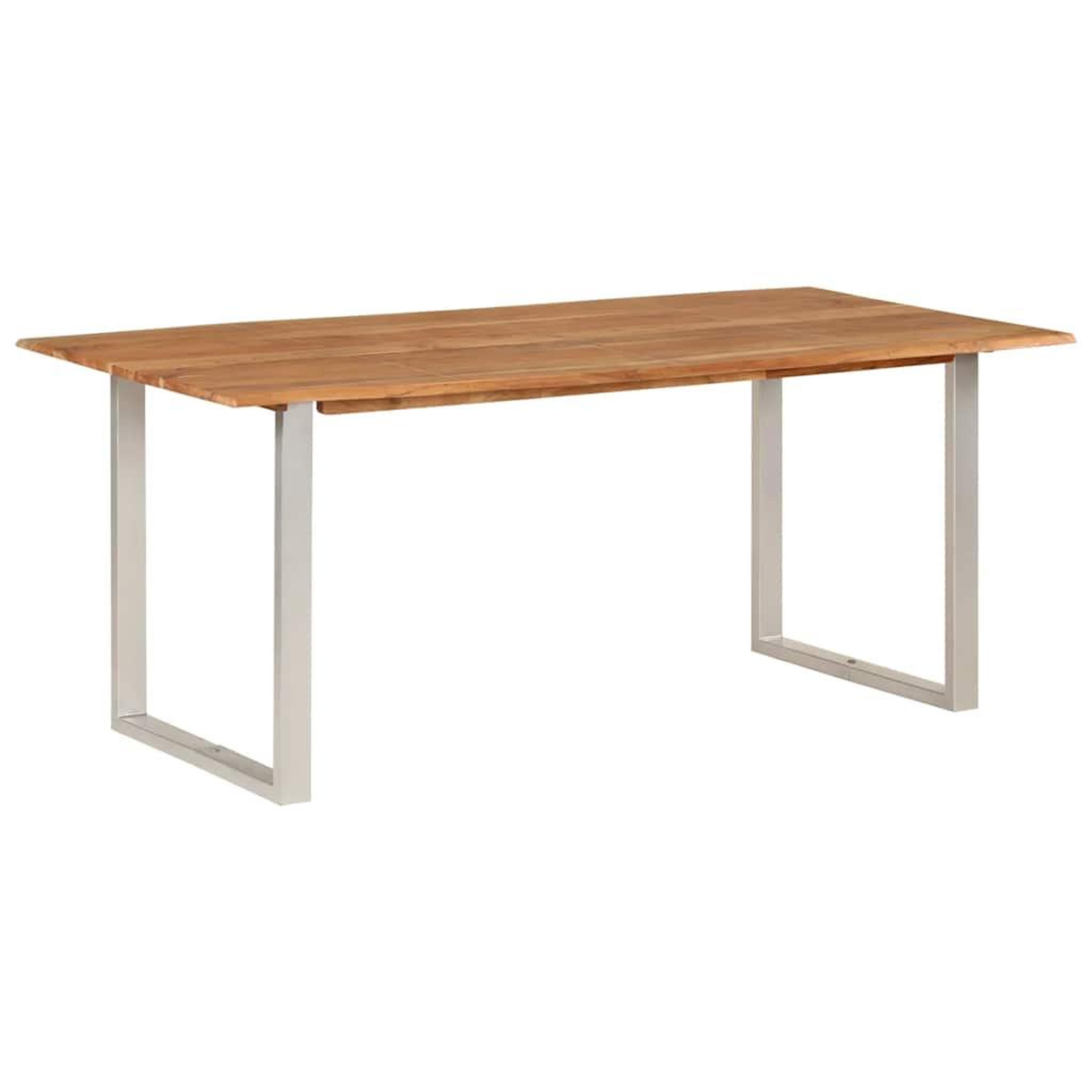 Voir la diapositive 2 : VIDAXL Table de salle a manger 180x90x76 cm Bois d'acacia massif