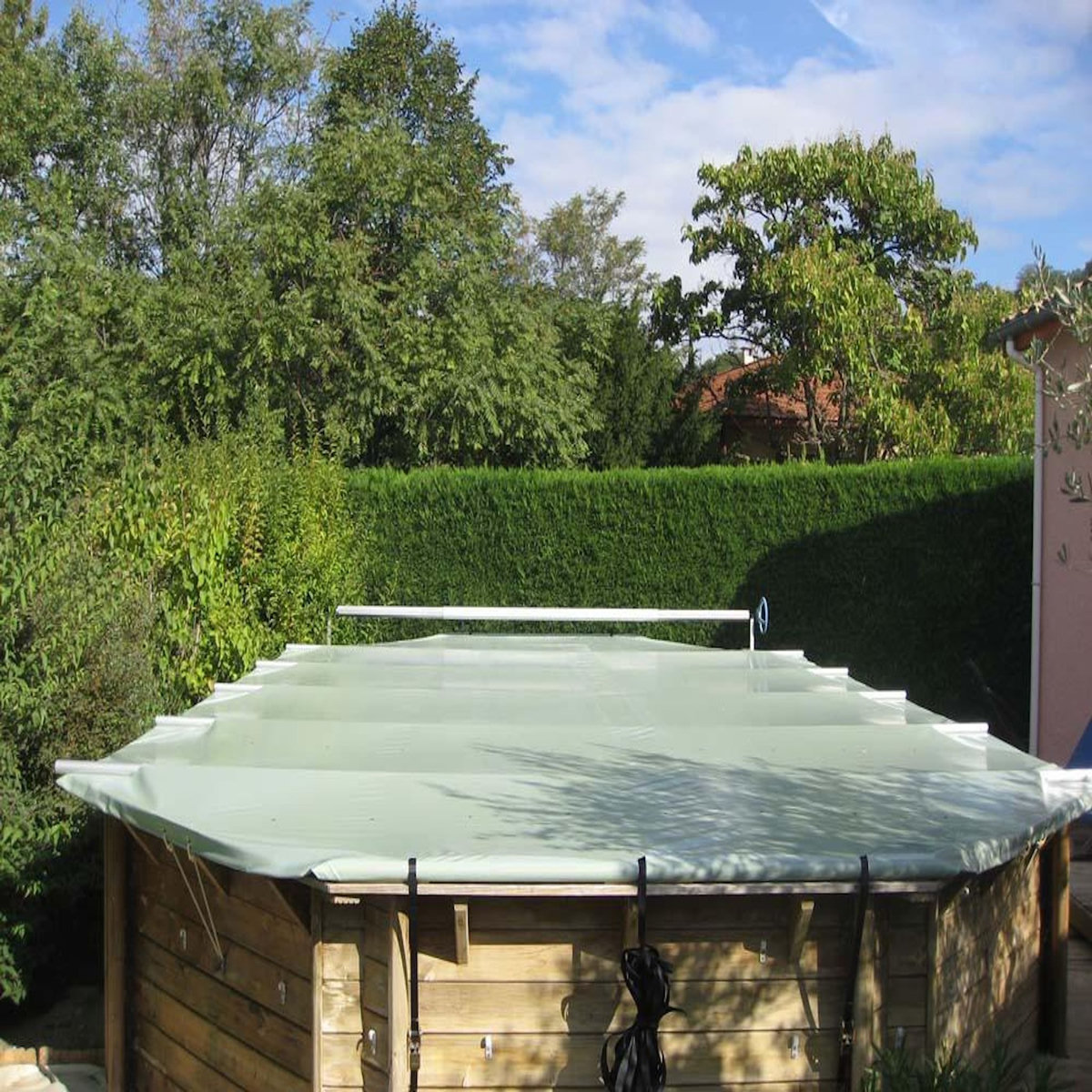 Habitat et Jardin Bâche à barres  Coverwood  pour piscine Florida  - hors sol - bleu