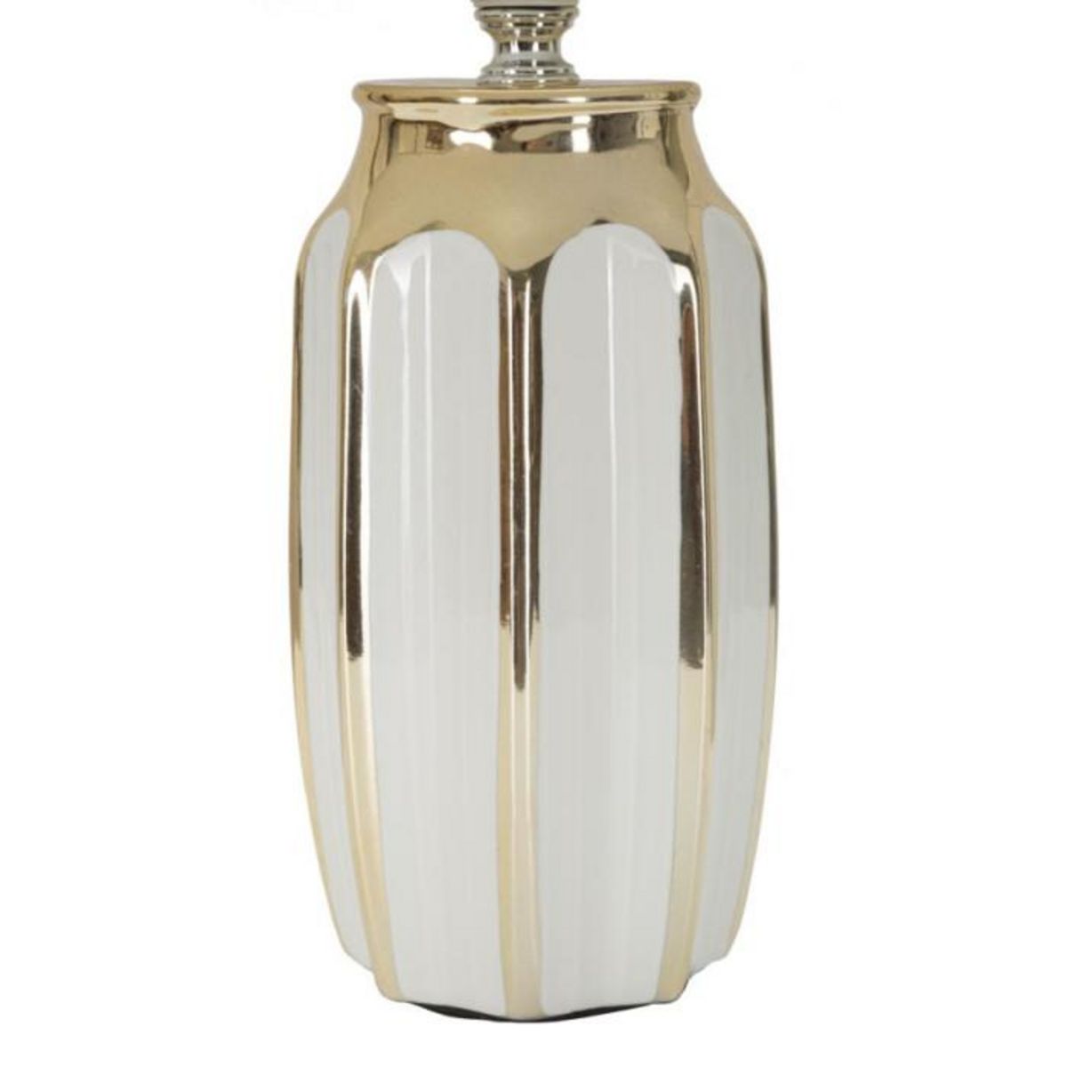 Paris Prix Lampe à Poser en Céramique  Cassy  40cm Blanc & Or