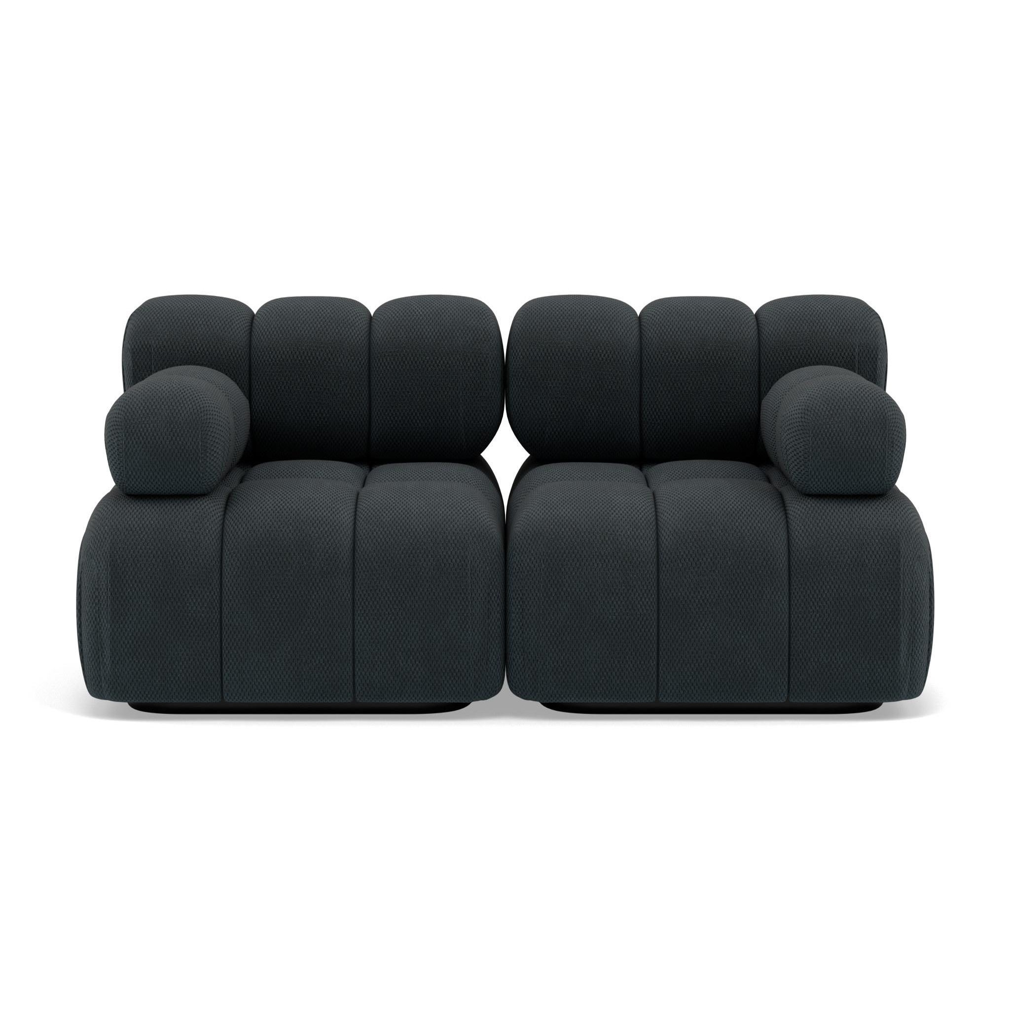Voir la diapositive 1 : LISA DESIGN Ruby - canapé droit modulable 2 places en velours texturé