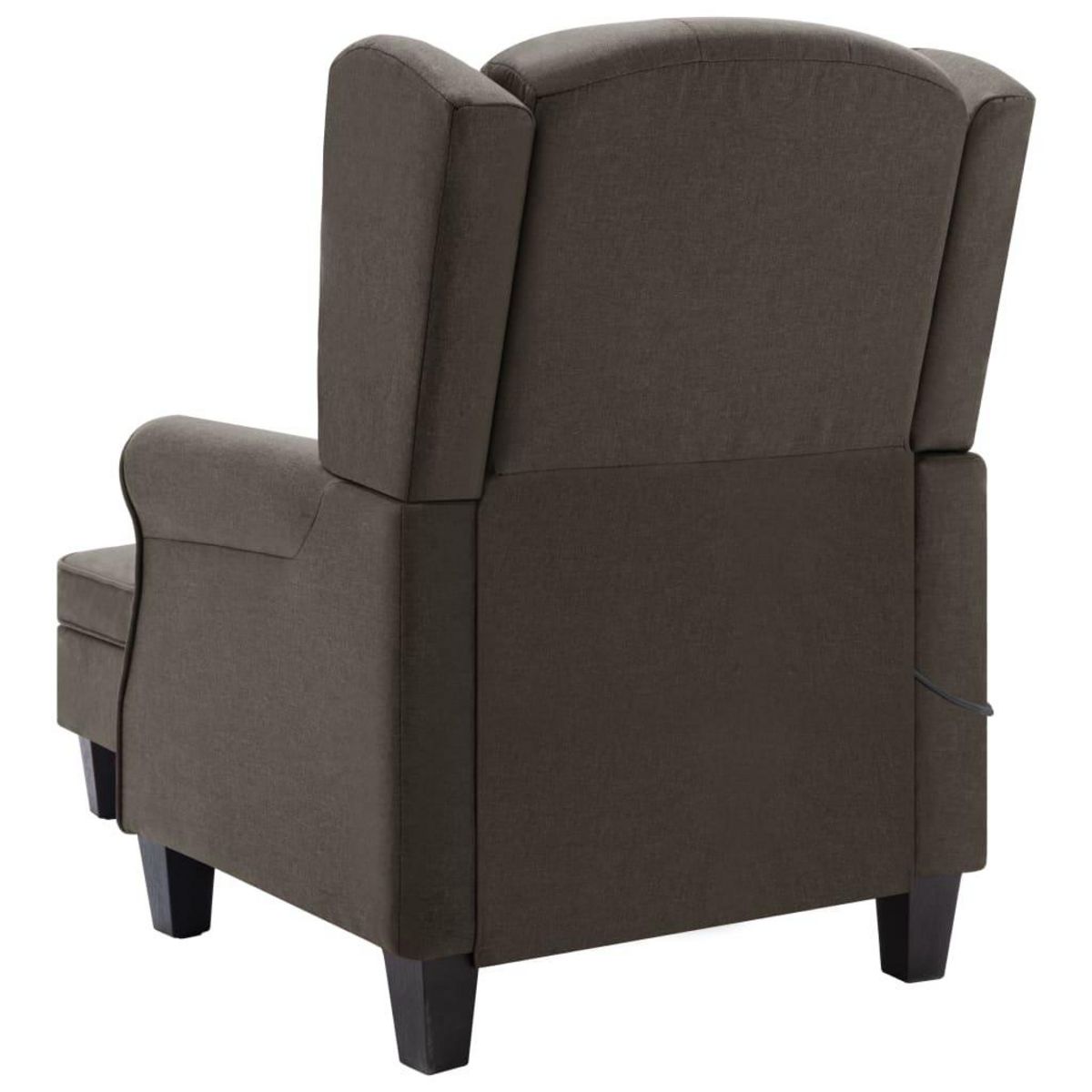 VIDAXL Fauteuil de massage avec repose-pied Taupe Tissu