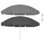 Voir la diapositive 2 : VIDAXL Parasol de plage anthracite 240 cm
