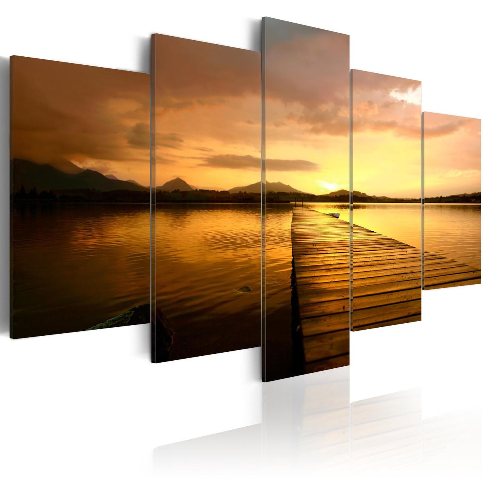 Paris Prix Tableau imprimé  sunset island. Coloris disponibles : Multicolore