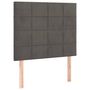 Voir la diapositive 2 : VIDAXL Tetes de lit 2 pcs Gris fonce 100x5x78/88 cm Velours