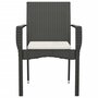 Voir la diapositive 5 : VIDAXL Chaises de jardin lot de 2 avec coussins Resine tressee Noir
