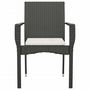 Voir la diapositive 5 : VIDAXL Chaises de jardin lot de 2 avec coussins Resine tressee Noir
