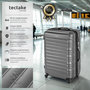 Voir la diapositive 2 : tectake Set de valises trolley rigides 4 parties, en plastique ABS robuste gris