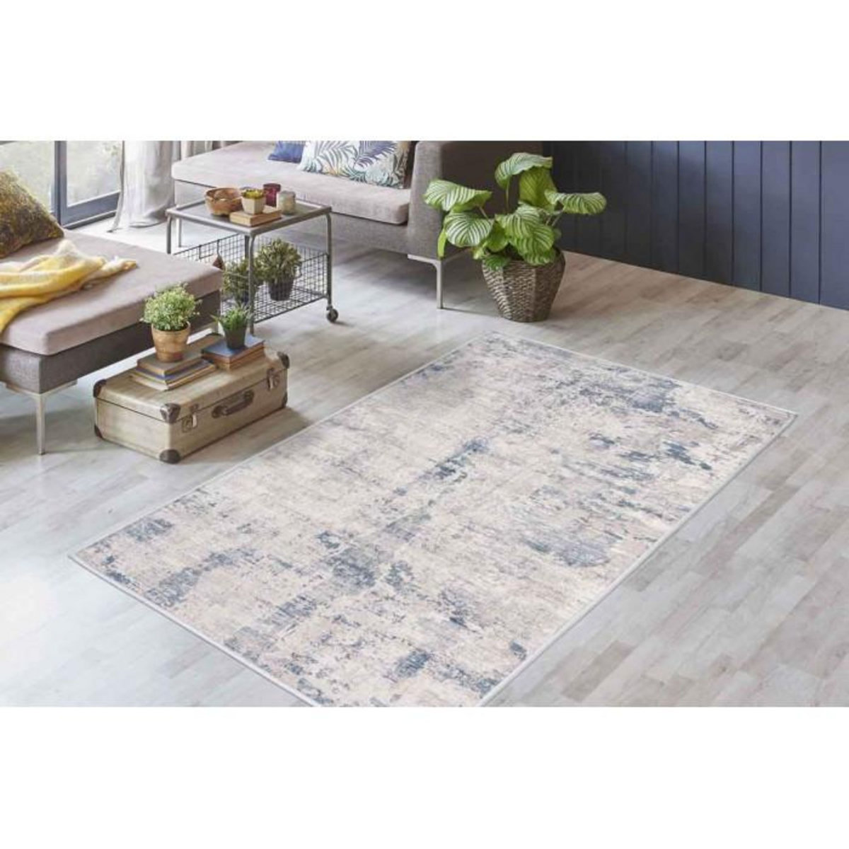 Paris Prix Tapis Déco Rectangulaire Tissé  Maika II  Gris