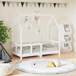 VIDAXL Cadre de lit pour enfant blanc 70x140 cm bois de pin massif