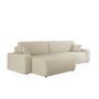 Voir la diapositive 5 : BEST MOBILIER Artemisa - canapé d'angle réversible 5 places convertible avec coffre en velours côtelé