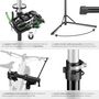 Voir la diapositive 4 : tectake Support de réparation pour vélo poids supporté 50 kg pliable avec fermetures rapides gris/noir