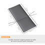 Voir la diapositive 3 : OUTSUNNY Lot de 4 coussins galettes assise dossier de chaises fauteuils de jardin polyester gris